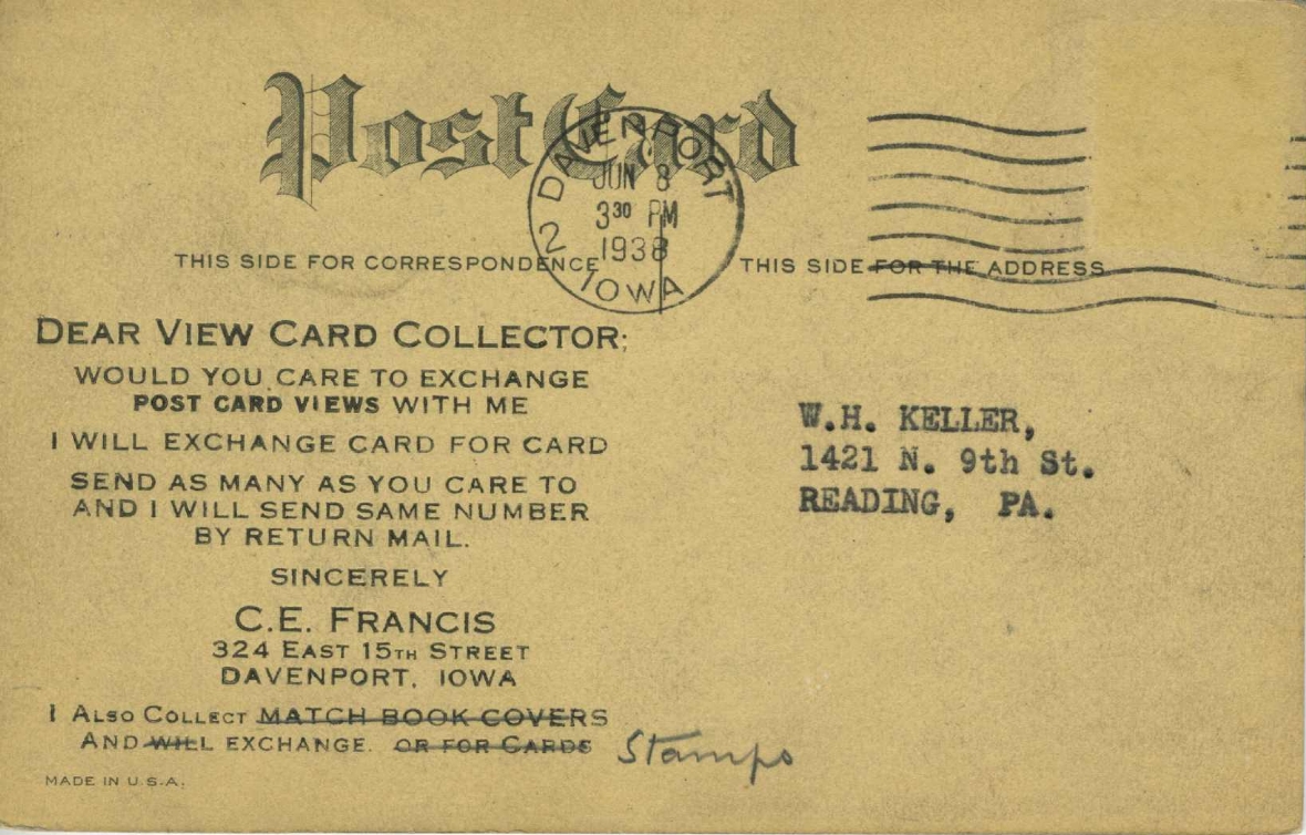 BackofSchuetzenParkpostcard